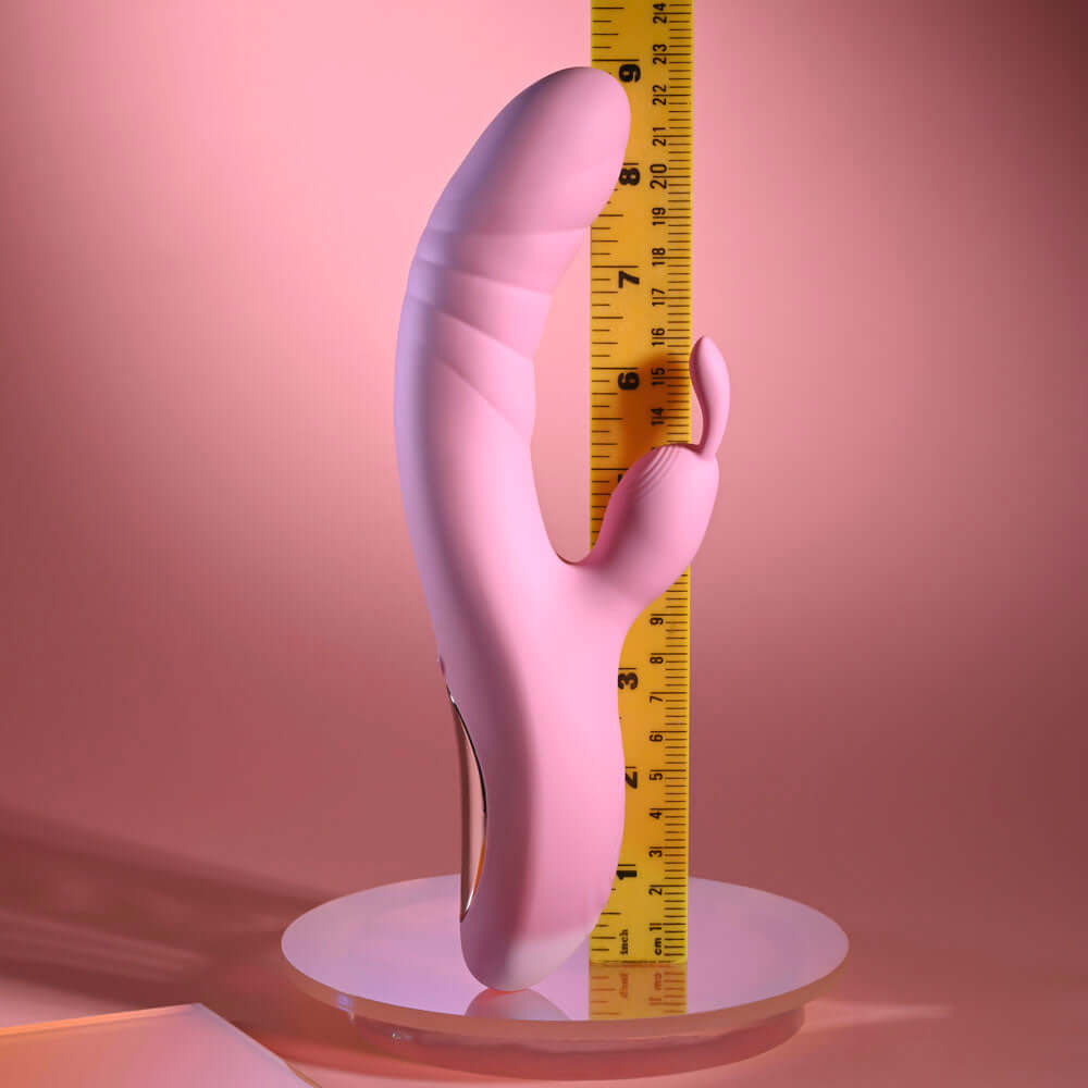 Playboy Pleasure RUB ME RIGHT - Pink 23.2 cm USB Rechargeable Thrusting Rabbit Vibrator